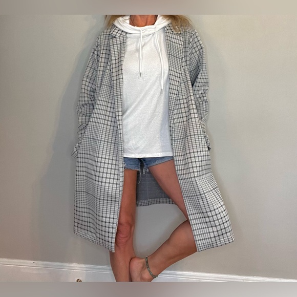 Long length plaid blazer/jacket - Picture 1 of 14